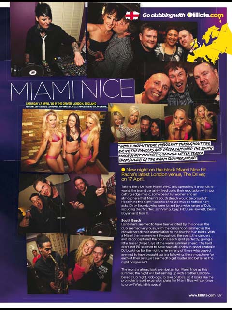 Miami Nice Launch Tilllate Mag June 2010 Issue 254